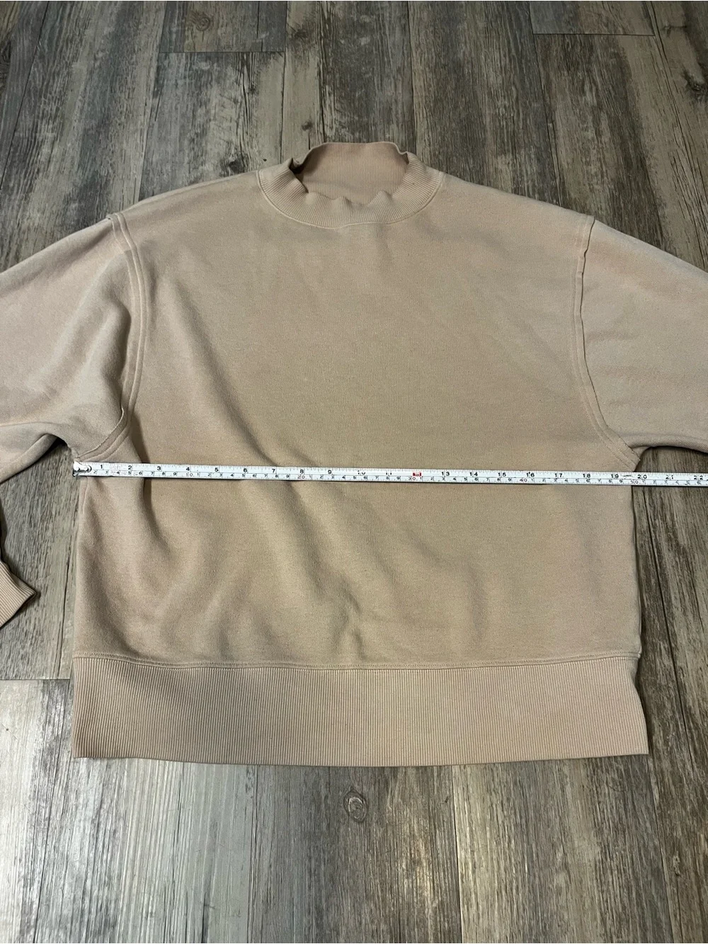 Alo Yoga Freestyle Sweater Mock Neck Beige Size Small Casual Travel Lounge